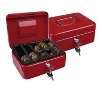 Caja caudales q-connect 8/ 200x160x90 mm roja con portamonedas - KF03318