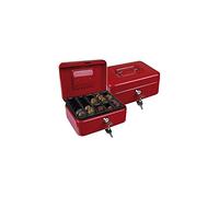 Caja caudales q-connect 8/ 200x160x90 mm roja con portamonedas - KF03318