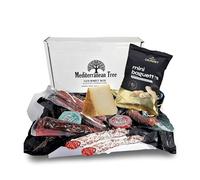 Caja Cesta Gourmet delicatessen - Lote de embutidos Ibericos de salchichón y chorizo + 3 Pates Iberico de trufas + Pedro Ximenez+ Perdiz + Cuña de Queso Curado + 2 piezas de Fuet + Picos