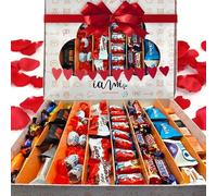 Caja Chocolatinas Regalo - Más de 80 Chocolatinas y Bombones para Regalar - Kinder Bueno, Kinder Chocolate, Toblerone, Snickers, Twix, Merci, Bombones Milka, Perfecto como Regalo de San valentin.