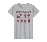 Caja clásica legítima de Mickey y sus amigos de Mickey Mouse de Disney Camiseta, Mujer, Gris Jaspeado, M