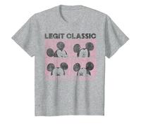 Caja clásica legítima de Mickey y sus amigos de Mickey Mouse de Disney Camiseta, Niños, Gris Jaspeado, 8 años