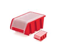 Caja clasificadora con tapa XXL Caja de almacenamiento Caja apilable Rojo Sis...