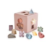 Caja clasificadora de formas mushie (ptalo) | Juguete educativo de aprendizaje para nios pequeos con 12 formas | Hecho en Dinamarca (ms de 10