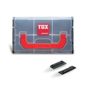 Caja clasificadora TOX L-BOXX Mini para tornillos y tacos, personalizable + abrazadera de fijación L-BOXX Fix Clip (2 unidades en bolsa) para una fijación segura al banco de trabajo, etc., 094909143