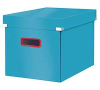 Caja Click & Store Cosy cúbica Grande (320x360x310 mm), azul