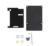 Caja CNC de aleación de Aluminio Negro con Acabado de oxidación anódica - Caja de disipación de Calor pasiva Compatible con 3 Modelo B y 3 Modelo B Plus - Diseño Abierto