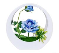 Caja colgante de luna artificial, bonsái, decoración de pared para el hogar, boda, fotografía, 28 x 28 cm, plástico suave, simulación realista, adorno elegante de larga duración, fácil de instalar