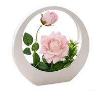 Caja colgante de luna artificial, bonsái, decoración de pared para el hogar, boda, fotografía, 28 x 28 cm, plástico suave, simulación realista, adorno elegante de larga duración, fácil de instalar
