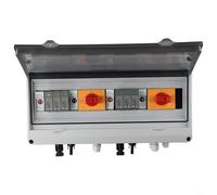 Caja combinada solar fotovoltaica 1000V 2 cuerdas 2 en 2 hacia fuera para sistemas solares del arsenal, 1000V DC IP65 impermeable Enclosure-Monitoring y protección contra sobretensiones