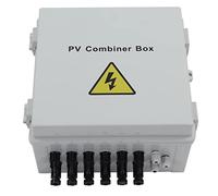 Caja combinadora fotovoltaica Caja combinadora solar de 6 cuerdas con fusible de 15 A, disyuntor de CC de 100 A para solar fuera de la red, 10 AWG