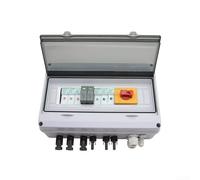 Caja combinadora solar fotovoltaica, 1000V 3 Disyuntor de protección de cuerdas, Interruptor de disyuntor de CC PV 3In 1Out, Caja combinada solar fotovoltaica