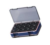 Caja compacta de ABS con compartimentos, ideal para personas mayores y necesidades de almacenamiento diario, caja de medicamentos de doble capa
