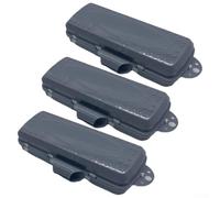 Caja compacta de aparejos de pesca con 12 compartimentos para almacenamiento de cebo, ideal para llevar en viajes de pesca (3 unidades, gris)