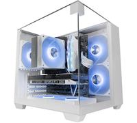 Caja compacta para juegos Micro-ATX MC-VISION con vidrio templado (blanca) - MARS GAMING