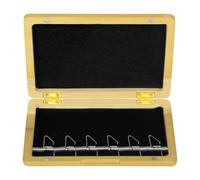Caja compacta para platos de resorte para fagot, con capacidad para 6 platos de resorte, Interior, gancho de madera de nogal que evita daños, estuche de cañas negras