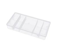 Caja compacta transparente de 5 rejillas para herramientas de extensión de pestañas, estuche de almacenamiento para esteticistas y uso doméstico