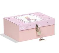 Caja con candado de 18,5 x 14 x 7,5 cm, ideal para guardar secretos, joyas y figuras, girl