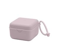 Caja con correa para chupete BIBS. Broche para chupete y caja esterilizadora. Material de calidad alimentaria libre de BPA 100 %. Hecho en Dinamarca. Dusky Lilac