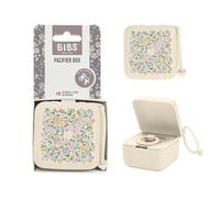 Caja con correa para chupete BIBS Liberty. Broche para chupete y caja esterilizadora. Material de calidad alimentaria libre de BPA 100% - Ivory