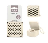 Caja con correa para chupete BIBS Polka Dots. Broche para chupete y caja esterilizadora. Material de calidad alimentaria libre de BPA 100% - Ivory