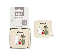Caja con correa para chupete BIBS x Moomins. Broche para chupete y caja esterilizadora. Material de calidad alimentaria libre de BPA 100% - Ivory