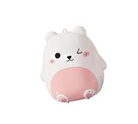 Caja con forma de oso de dibujos animados, compartimentos divididos, identificación transparente, para evitar confusiones, pastillero de bolsillo