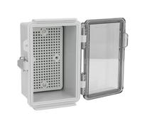 Caja Conexiones Eléctricas Impermeable IP67 ABS con Placa Montaje Cubierta Bisagra para Proyectos Exteriores 3.9x5.9x3.5 Pulgadas