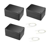 Caja Conexiones Superficie, Caja de Cables Conexiones Electricas 3 Piezas, Caja Negra Para Electrónica, Tapas de Plástico, Para Caja de Empalmes de Bricolaje, 100 x 68 x 50 mm