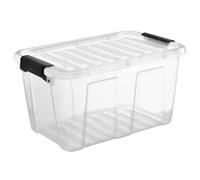 Caja contenedor Plast Team 30L tapa transparente almacenamiento hogar 22320803