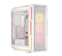 CORSAIR iCUE Link 5000T LX RGB Caja Mid-Tower ATX para PC - 3 Ventiladores LX120 RGB preinstalados, Tiras de luz Aurora integradas, Interior Espacioso, hub de Sistema iCUE Link Incluido - Blanco