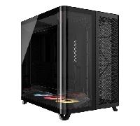 CORSAIR Air 5400 RS-R ARGB Caja para PC semitorre panorámica de Triple cámara - 3 Ventiladores RS120-R ARGB Reverse-Rotor preinstalados - conductos de Alto Flujo y bajo Ruido - Negro