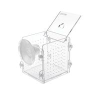 Caja criadora de acuario para peces para incubadora de cría de tanques, pequeña criadera, divisor acrílico transparente para lesionados, ventilador de mano, ventiladores eléctricos portátiles para