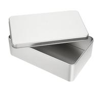 Caja Cuadrada de Hojalata para Tiramisú, Dulces, Galletas y Regalos | Acabado Plateado Decorativo, Formato Ligero y Portátil, Apertura Sencilla, Recipiente Vacío para Repostería Casera