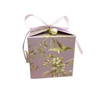 Caja cuadrada for boda con lazo de flores retro, exquisita caja de embalaje for dulces for fiesta de cumpleaños, suministros de decoración(Color7,20pcs)