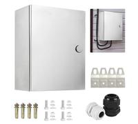 Caja Cuadro Electrico Metalicas Exterior, Caja Eléctrica de Acero Inoxidable Gabinete Eléctrico Caja de Distribución Montada en la pared con Cerradura caja de Conexiones Metálica (40x30x16)