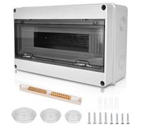 Caja Cuadro Electrico Superficie: Caja Estanca Exterior Electrica, 18 Módulos Caja Distribucion Electrica IP65 a Prueba, para Jardín o Exteriores