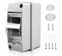 Caja Cuadro Electrico Superficie: Caja Estanca Exterior Electrica, 2 Módulos Caja Distribucion Electrica IP65 a Prueba, para Jardín o Exteriores