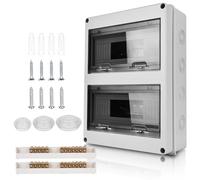 Caja Cuadro Electrico Superficie: Caja Estanca Exterior Electrica, 24 Módulos Caja Distribucion Electrica IP65 a Prueba, para Jardín o Exteriores