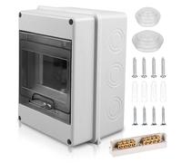 Caja Cuadro Electrico Superficie: Caja Estanca Exterior Electrica, 5 Módulos Caja Distribucion Electrica IP65 a Prueba, para Jardín o Exteriores