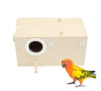 Caja | Cueva para Jaula de pájaros - Casa de pájaros de Madera para Interior y Exterior para cacatúas e inseparables con diseño cómodo para Descansar y criar de Forma Segura
