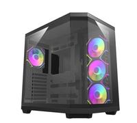 darkFlash Torre DQX80 Full Tower – triple cristal, 4x ARGB, USB-C – Negra ATX