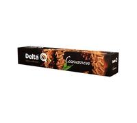 Caja de 10 cápsulas de café delta cinnamon - con notas a canela y frutos secos - compatibles con cafeteras delta