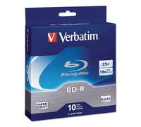 Caja de 10 discos Verbatim BD-R 25 GB 16X