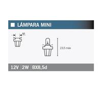 Osram PLASTIC MF BASE 2722MF 2W 12V B8.5D