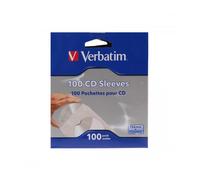 Caja de 100 sobres para cd verbatim - ventana para visualizar contenido - aleta de seguridad para cierre - area etiquetable