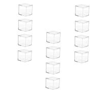 Caja de 12 cajas de acrílico para, caja de almacenamiento de acrílico, mini cubo de basura esmaltado, decoración de oficina, cajones de almacenamiento, soporte de