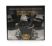 Caja de 12 copas de resina - salvia blanca