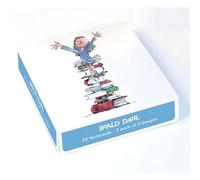 Caja de 20 tarjetas de notas - Quentin Blake - Roald Dahl diseños ilustrados - Tarjetas generales adecuadas para cumpleaños y otras ocasiones - 5 de cada uno de los 4 diseños fabricados en el Reino