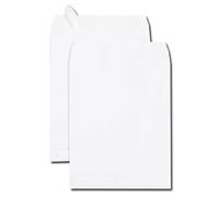 Caja de 250 bolsas de fuelle de velin blanco, 24 260 x 330 120 g/m2, banda de protección